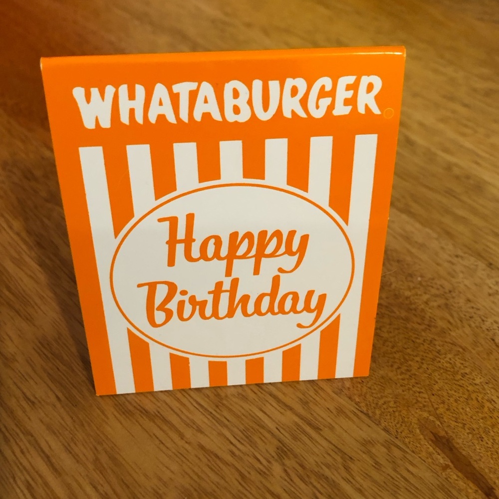 Whataburger Happy Birthday Table Number Tent